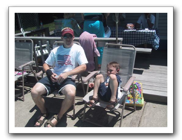 Tom and Casey Relax by the Pool