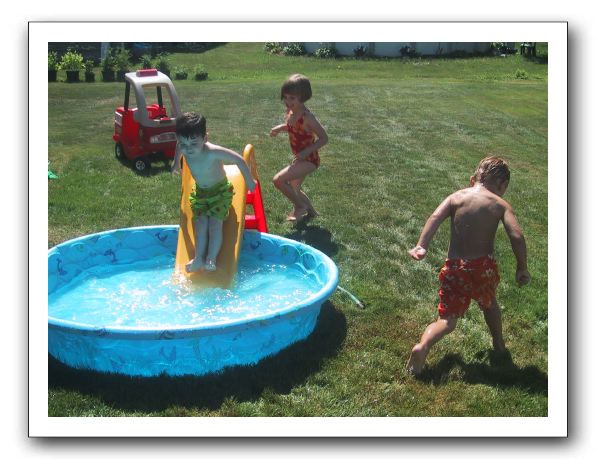 Nothing Beats a Pool Slide!