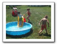 Nothing Beats a Pool Slide!